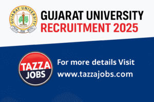 Gujarat University Recruitment 2025 – Special Drive for PwD Candidates (Advt. No. GU/EST-T-01/2025)