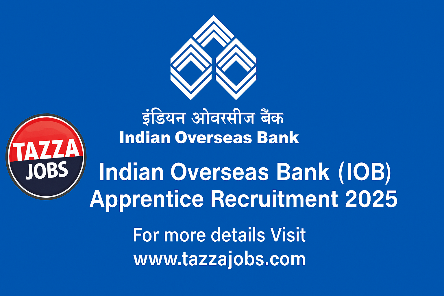 Indian Overseas Bank (IOB) Apprentice Recruitment 2025 – Complete Information for Applicants