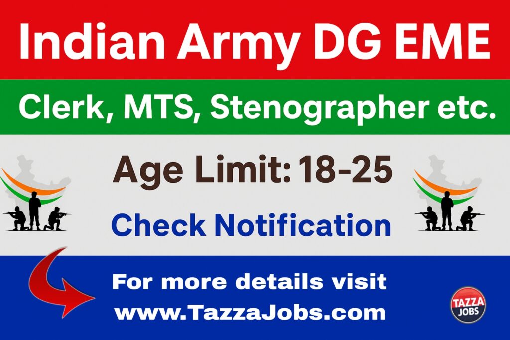 Army DG EME Group C Recruitment 2025