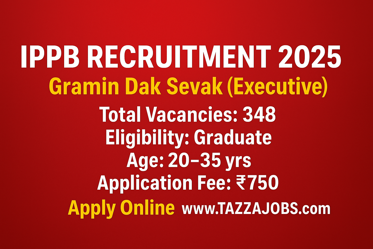 IPPB Gramin Dak Sevak Recruitment 2025