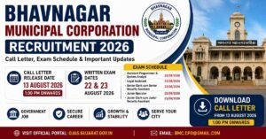 Bhavnagar Municipal Corporation Recruitment 2026 Call Letter and Exam Date