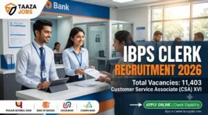 IBPS Clerk Recruitment 2026 Notification for 11,403 Customer Service Associate CSA Vacancies