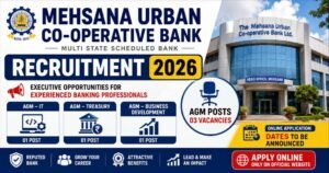 Mehsana Urban Co-operative Bank Recruitment 2026