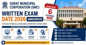 Surat Municipal Corporation (SMC) Written Exam Date 2026 announced for September 6, 2026